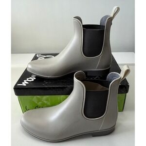 Sam Edelman Tinsley Rain Boot Dove Grey Matte Rubber Waterproof Womens 10NEW